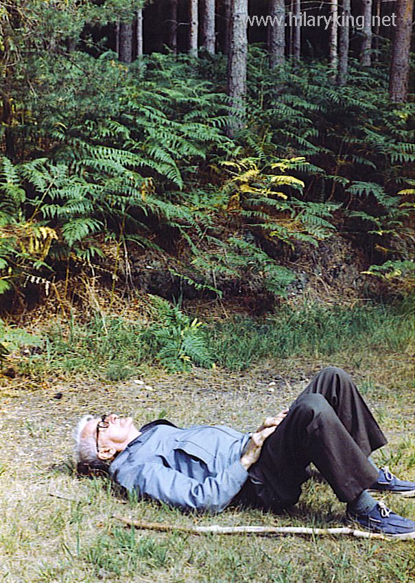 Lying down in SemiSupine in the woods