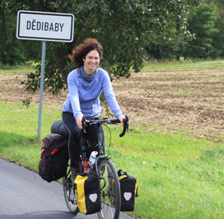 woman cycling